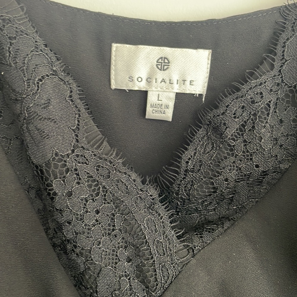 Socialite lace trim camisole top, L - Picture 4 of 5